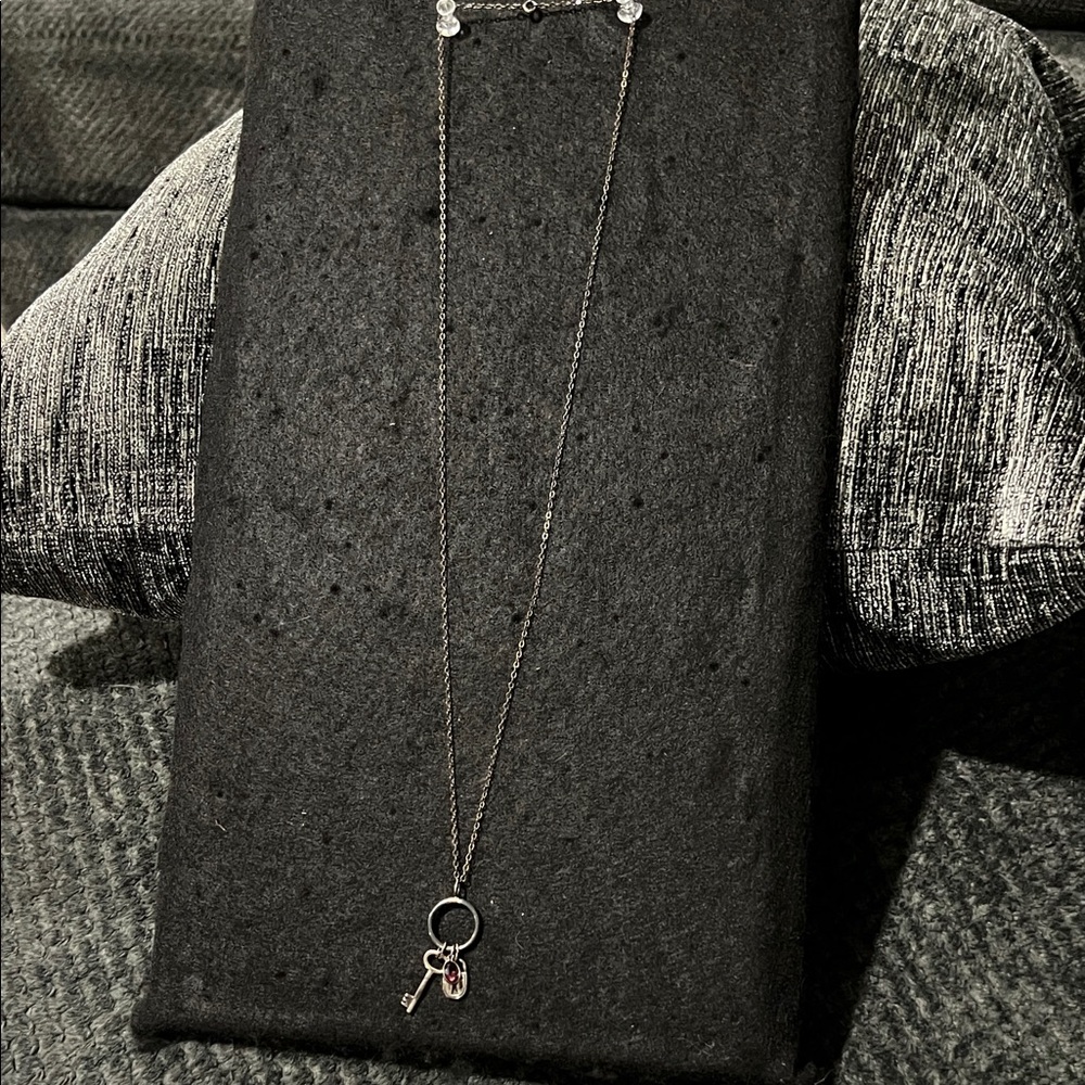 Silver Key Pendant Necklace